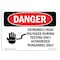Signmission Safety Sign, OSHA Danger, 18" Height, 24" Width, Extremely High Voltages During Testing, Landscape OS-DS-D-1824-L-1656 - alternate 1